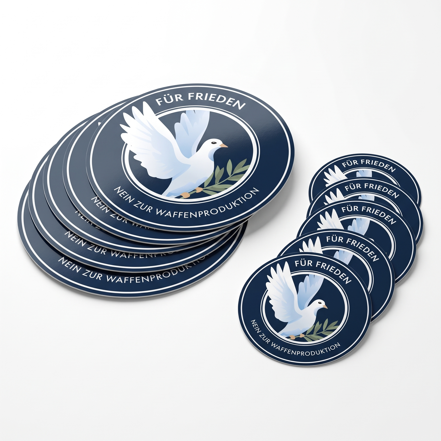 Friedenssticker-Set - 10 Stk.