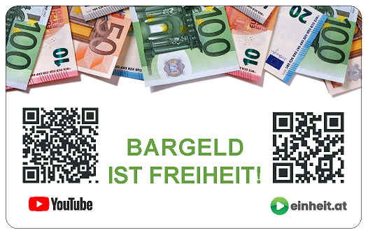 "BARGELD" Info-Karten